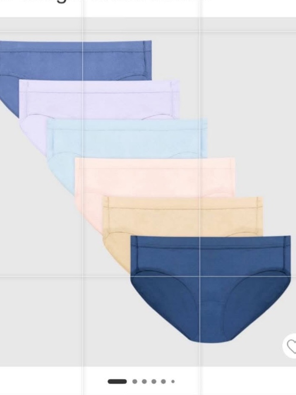 Hanes Women's 6pk Comfort Organic CottonHipster Underwear Midrise Size 9/2XL New